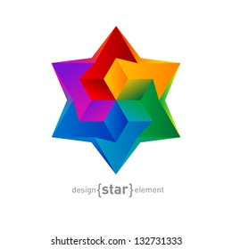 The star of David abstract vector design element