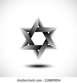 The star of David abstract vector design element