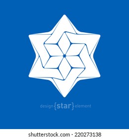 The Star of David abstract vector design element