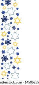 Star of David borders. Perfect for holiday newsletters and mailers. Scattered and different styles of the Star of David. Great for Jewish Holidays. 