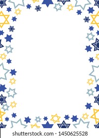 Star of David borders. Perfect for holiday newsletters and mailers. Scattered and different styles of the Star of David. Great for Jewish Holidays. 