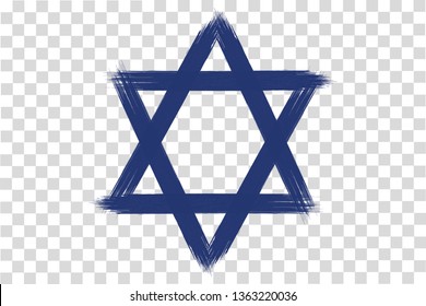 Star of David with brushstroke