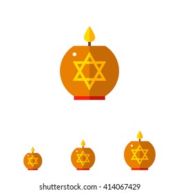 Star of David Candle Icon