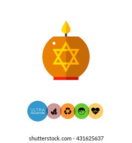 Star of David Candle Icon