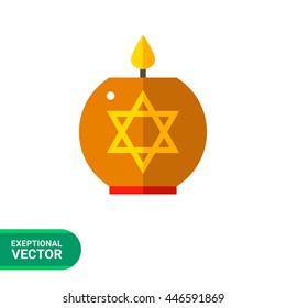 Star of David Candle Icon