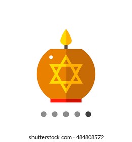 Star of David Candle Icon
