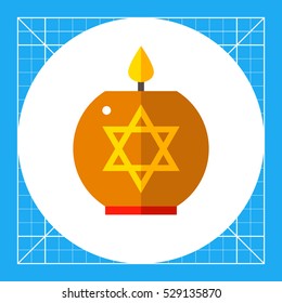 Star of David Candle Icon