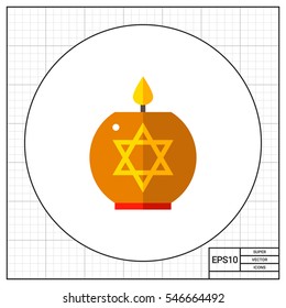 Star of David Candle Icon