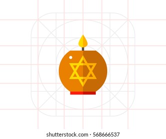 Star of David Candle Icon