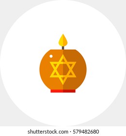 Star of David Candle Icon