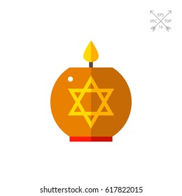 Star of David Candle Icon