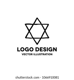 star of David doodle icon