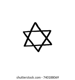 star of David doodle icon