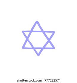 star of David doodle icon