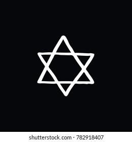 star of David doodle icon