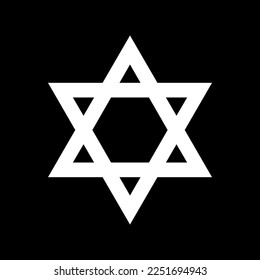 The Star of David is a generally recognized symbol of both Jewish identity and Judaism. Vector Illustration