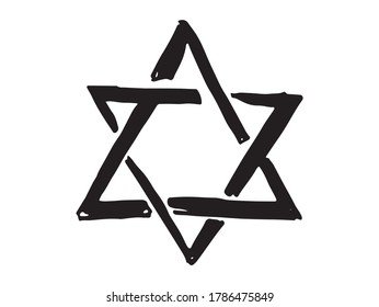 Star of David. Hand-drawn style. Vector. 