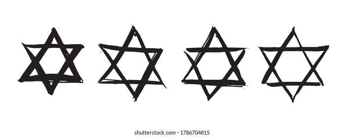 Star of David. Hand-drawn style. Vector. 