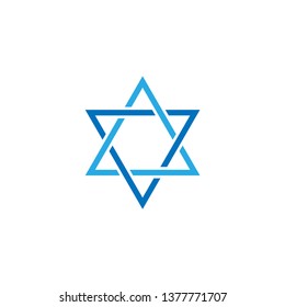 Star Of David, Hexagon Star Icon Vector