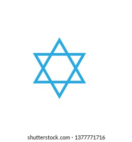 Star Of David, Hexagon Star Icon Vector