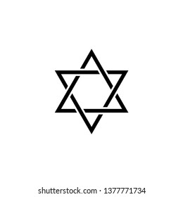 Star Of David, Hexagon Star Icon Vector