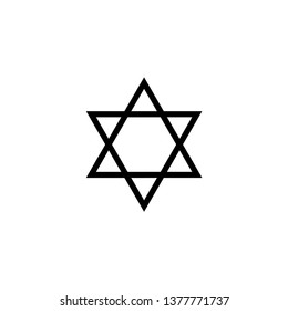 Star Of David, Hexagon Star Icon Vector