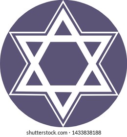 Star Of David, Hexagon Star Icon Vector
