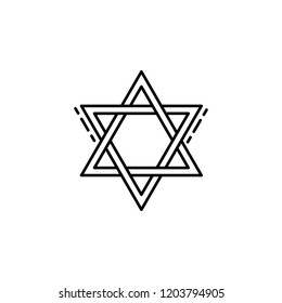 Star of David icon. Element of Jewish icon for mobile concept and web apps. Thin line Star of David icon can be used for web and mobile