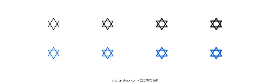 Star David icon. Hexagram sign. Judaism symbol. Vector isolated sign.