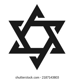 Star of David icon. Judaism and Jewish identity Vector symbol illustration