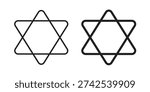 Star of David icon logo design element. minimalist style icons