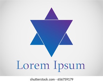 Star of david icon, logo for design