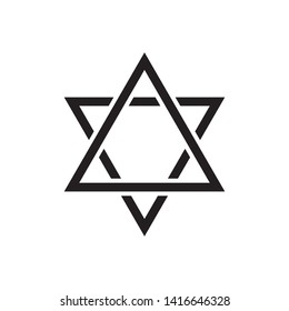 star of david icon logo vector illustration