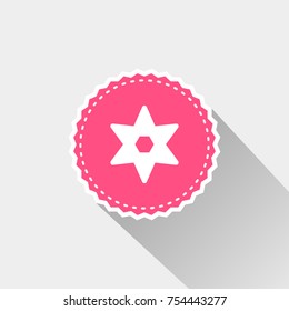 star of david icon with long shadow