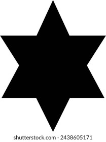 Icono de Star David. La Estrella de David (Magen David en hebreo, Escudo de David, Sello de Salomón es un símbolo generalmente reconocido del judaísmo y la identidad judía. Geométricamente es un hexagrama Abstracto .