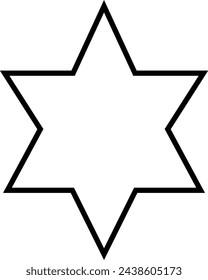 Star David icon. The Star of David (Magen David in Hebrew, Shield of David, Solomon's Seal is a generally recognized symbol of Judaism and Jewish identity. Geometrically it is a hexagram Abstract .