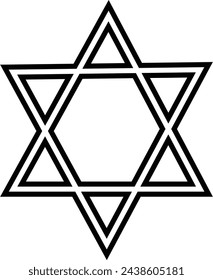 Star David icon. The Star of David (Magen David in Hebrew, Shield of David, Solomon's Seal is a generally recognized symbol of Judaism and Jewish identity. Geometrically it is a hexagram Abstract .