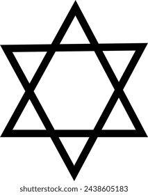 Star David icon. The Star of David (Magen David in Hebrew, Shield of David, Solomon's Seal is a generally recognized symbol of Judaism and Jewish identity. Geometrically it is a hexagram Abstract .