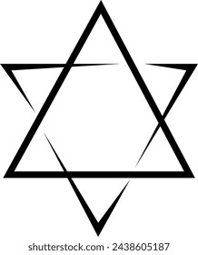 Star David icon. The Star of David (Magen David in Hebrew, Shield of David, Solomon's Seal is a generally recognized symbol of Judaism and Jewish identity. Geometrically it is a hexagram Abstract .