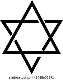 Star David icon. The Star of David (Magen David in Hebrew, Shield of David, Solomon's Seal is a generally recognized symbol of Judaism and Jewish identity. Geometrically it is a hexagram Abstract .