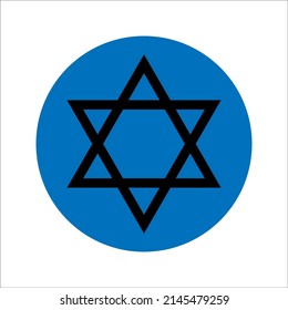 Star of David icon, on white background, ep 10.