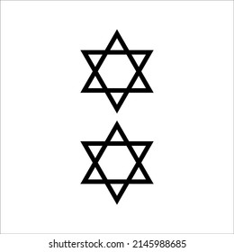 Star of David icon, on white background, ep 10.