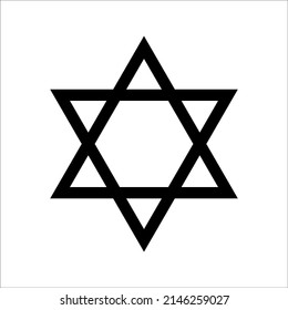 Star of David icon, on white background, ep 10.