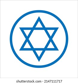 Star of David icon, on white background, ep 10.