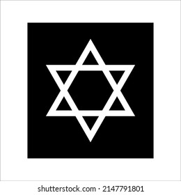 Star of David icon, on white background, ep 10.