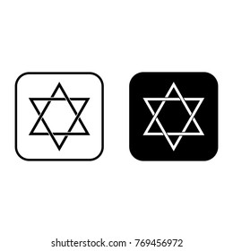 Star of David icon set