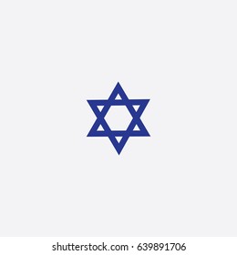 Star of David icon silhouette vector illustration