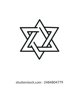 Star of David icon. Simple Star of David icon for social media, app, and web design. Vector illustration