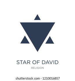 Star of David icon. Trendy flat vector Star of David icon on white background from Religion collection, vector illustration can be use for web and mobile, eps10