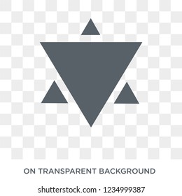 Star of David icon. Trendy flat vector Star of David icon on transparent background from Religion collection. 